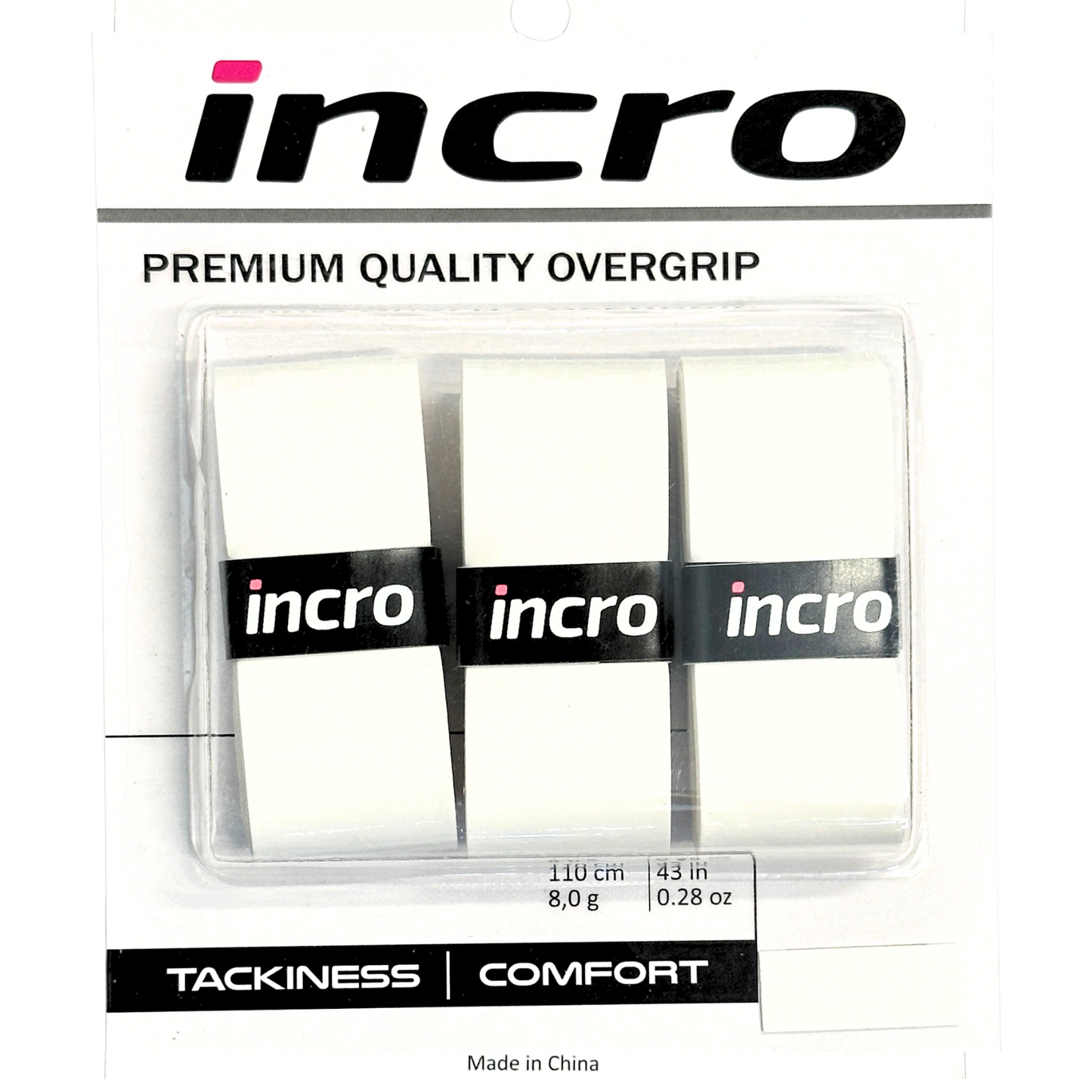 INCRO OVERGRIP WHITE PACK 3 UNITS