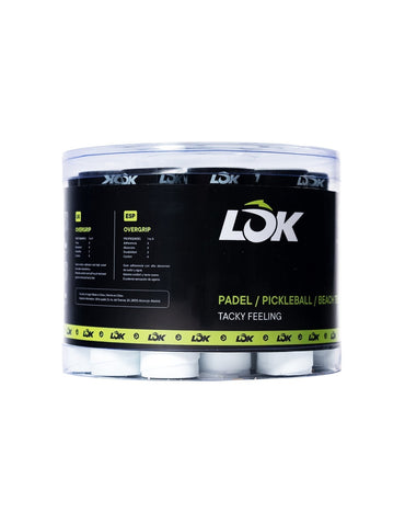 LOK BOX OF OVERGRIPS 60 UNITS WHITE