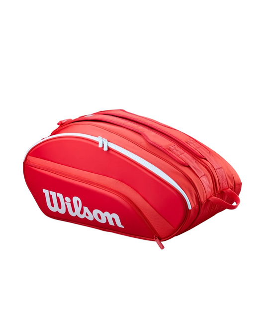 Wilson Super Tour Red Padel Bag 2026 High Capacity Tennis And Padel Bag With Compartments