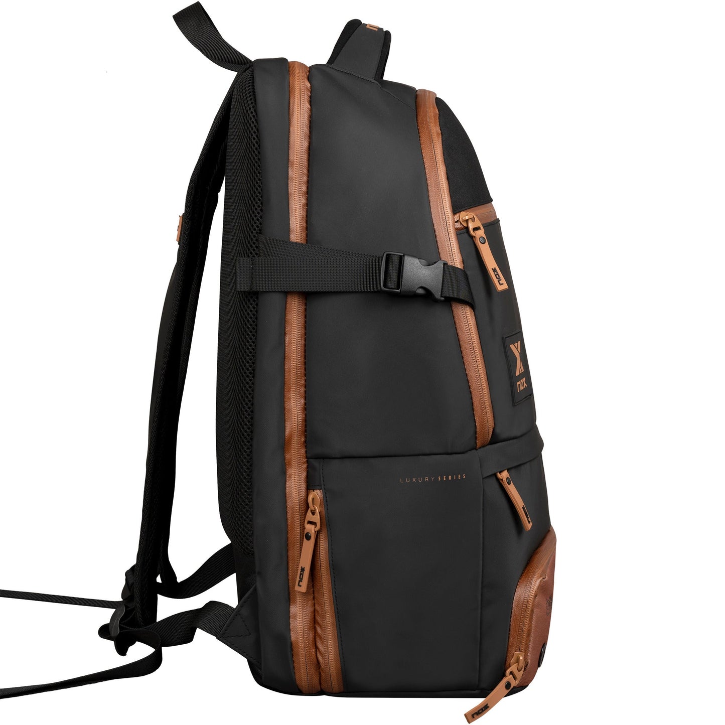 NOX LUXURY OPEN SERIES BLACK/BROWN BACKPACK 2025