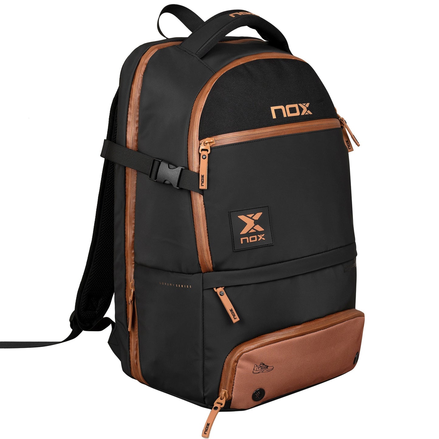 NOX LUXURY OPEN SERIES BLACK/BROWN BACKPACK 2025