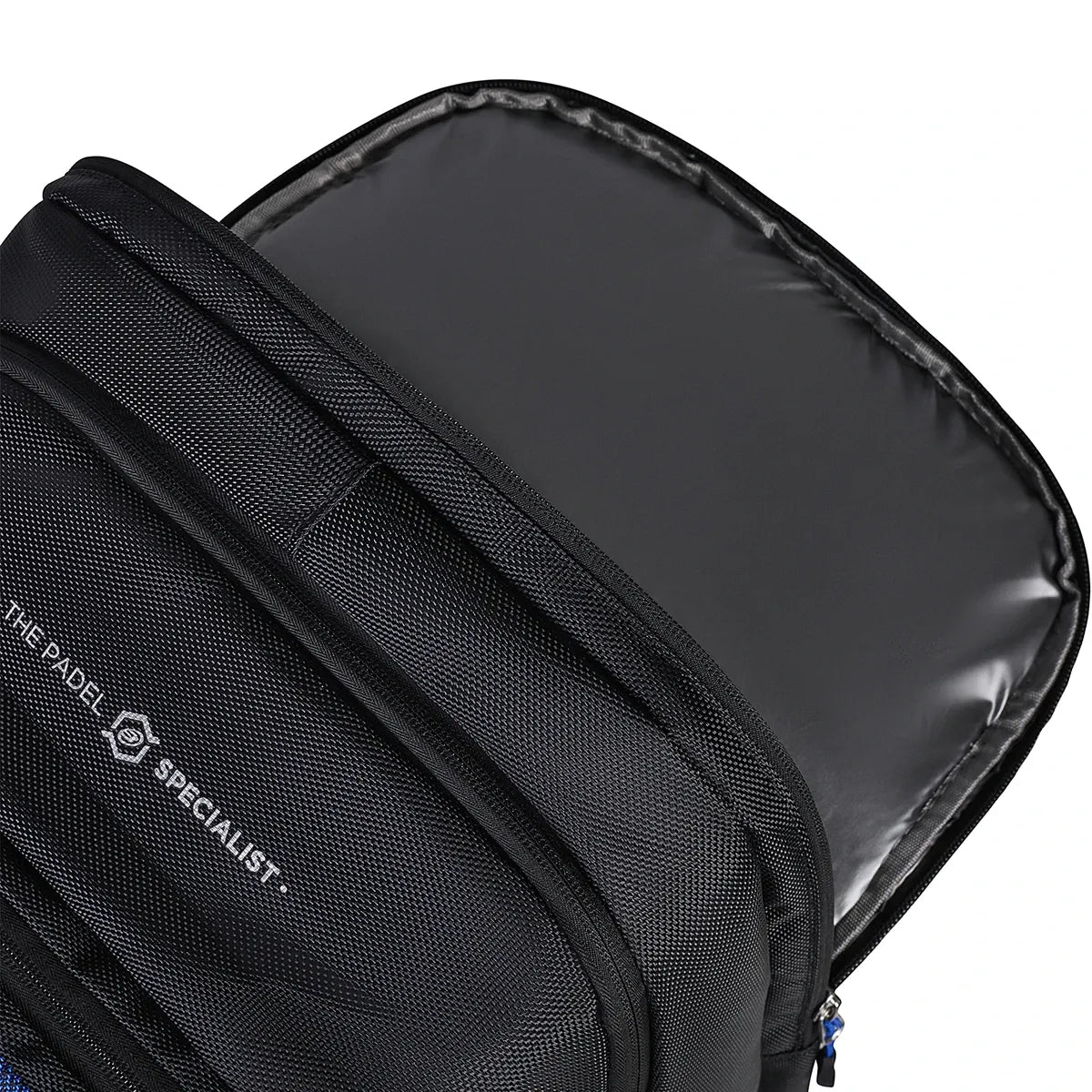 Bullpadel BPM26008 Vertex Geo 423 Backpack Durable Lightweight Travel Pablo Cardona Black/Blue