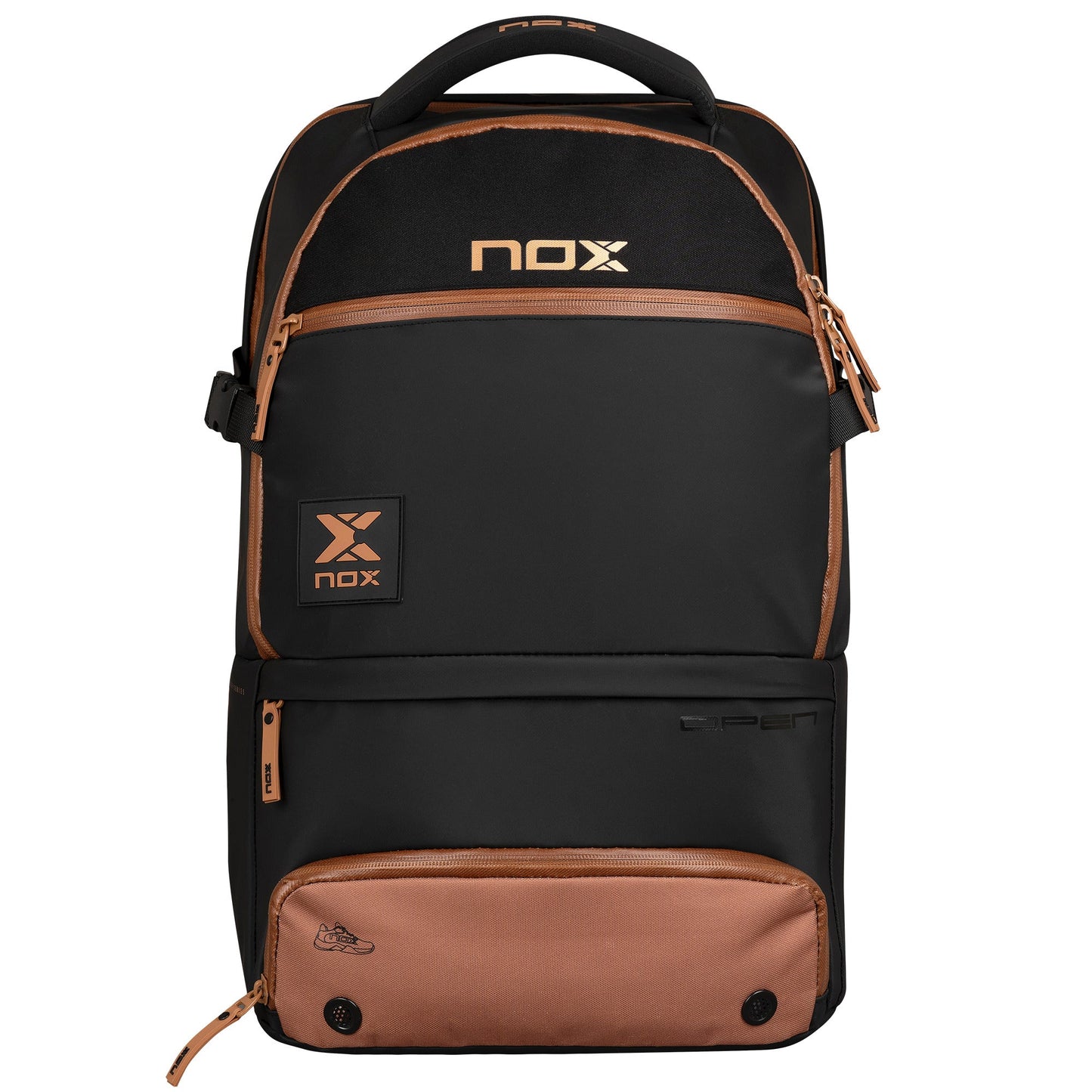 NOX LUXURY OPEN SERIES BLACK/BROWN BACKPACK 2025