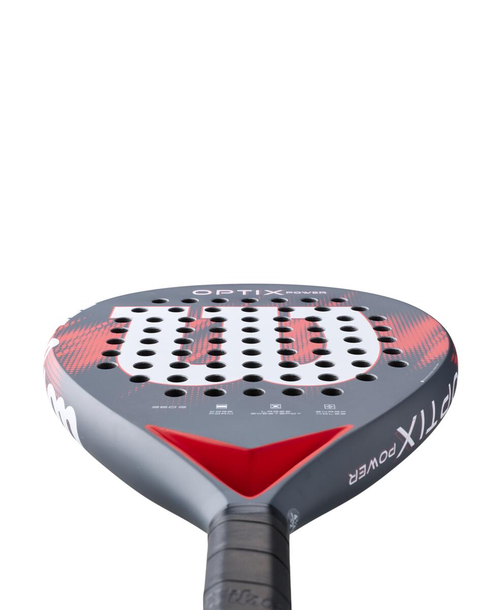 Wilson Optix V2 Power Red 2 Padel Racket 2026 For Beginners Large Head Easy Maneuverability Premium Look