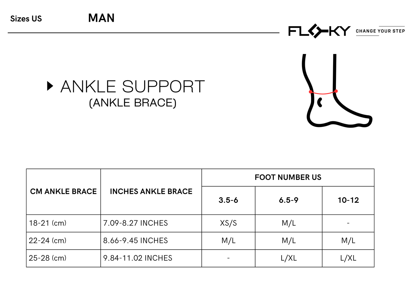 FLOKY ANKLE SUPPORT CAVIGLIERA BLACK