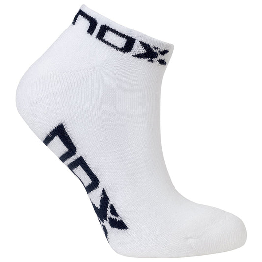 NOX ANKLE LENGTH WHITE WITH BLUE LOGO WOMEN'S TECHNICAL SOCKS (Pack of 6 pairs)