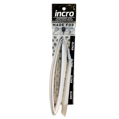 Incro Damping Ridges Overgrip with Perforated Relief – White