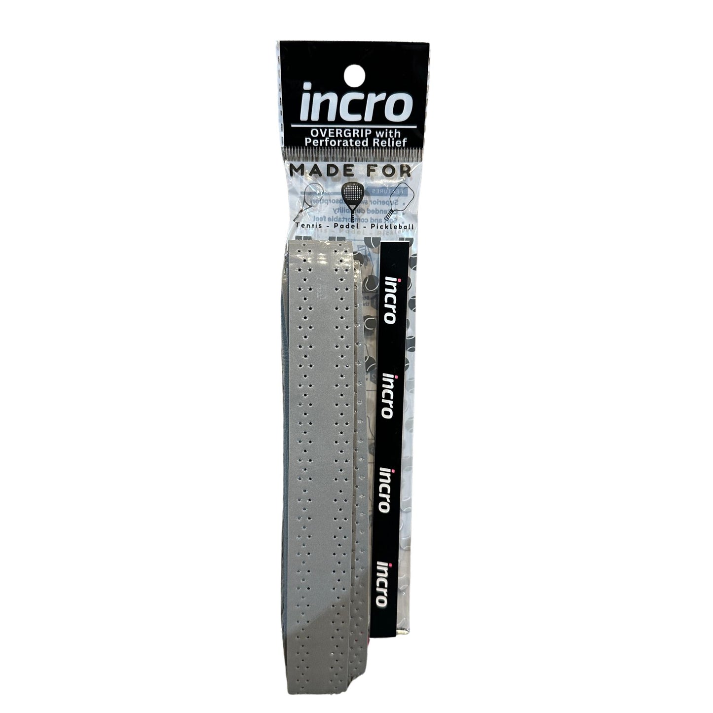 Incro Damping Ridges Overgrip with Perforated Relief – Grey