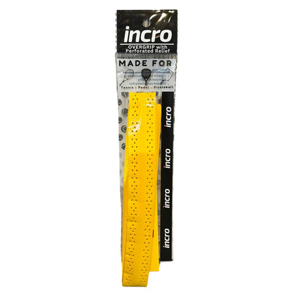 Incro Damping Ridges Overgrip with Perforated Relief – Yellow