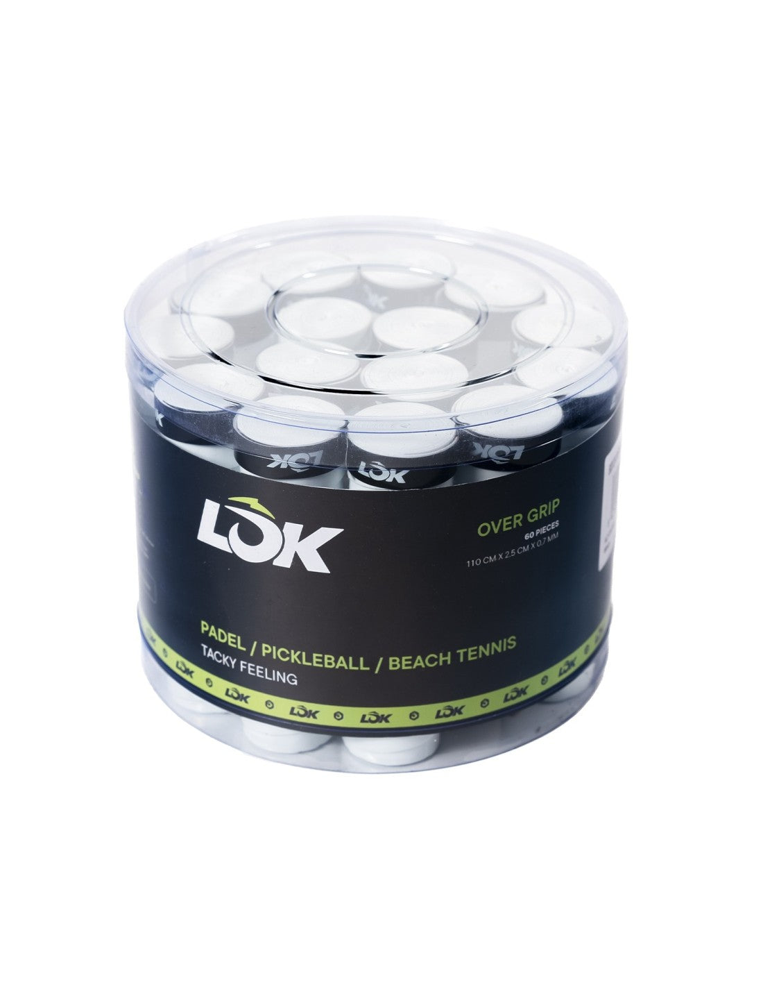 LOK BOX OF OVERGRIPS 60 UNITS WHITE