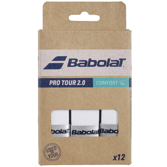 BABOLAT PRO TOUR 2.0 X12 WHITE OVERGRIP