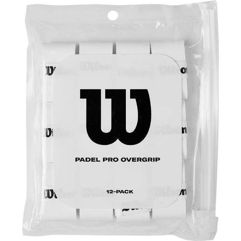 Wilson Pro Padel Overgrip 12 Pack White High Performance Court Grip Tape