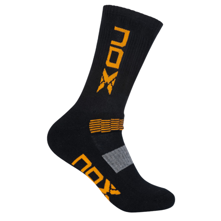 NOX Men's Mid Length Technical Socks Black Orange Logo 1 Pair Size 39 To 45