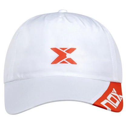 NOX WHITE CAP WITH RED LOGO GOBLAROJ