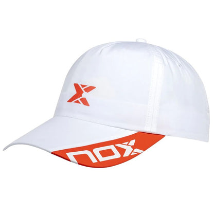 NOX WHITE CAP WITH RED LOGO GOBLAROJ