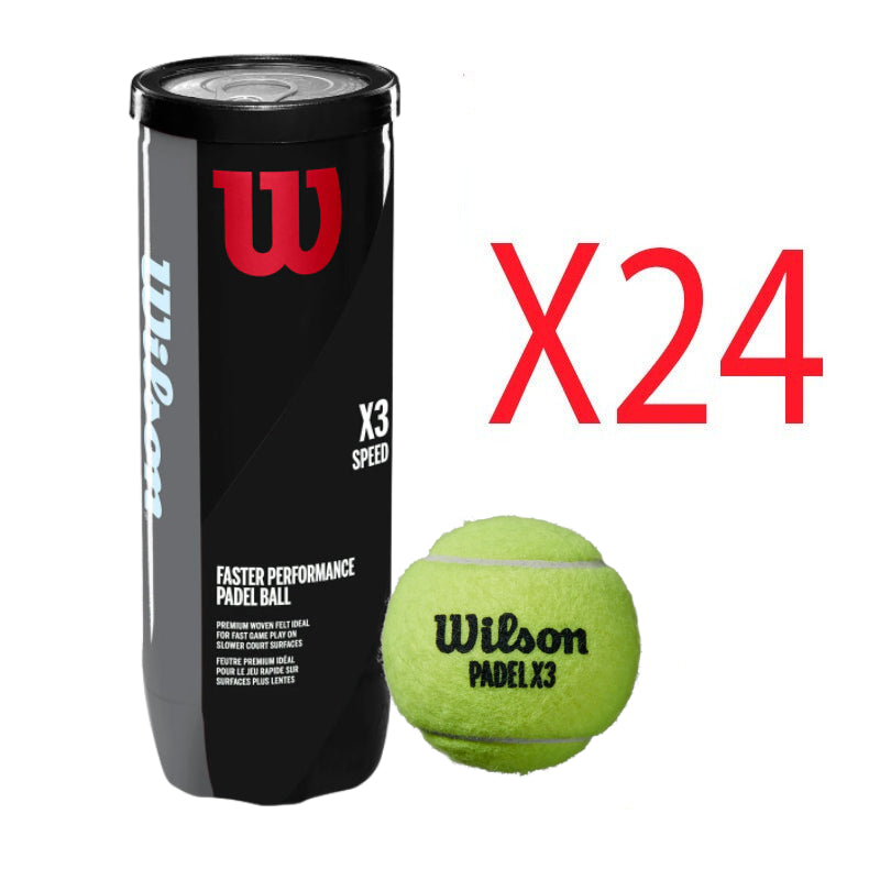 24 CANS WILSON PADEL CAN X3 SPEED BALL Yellow