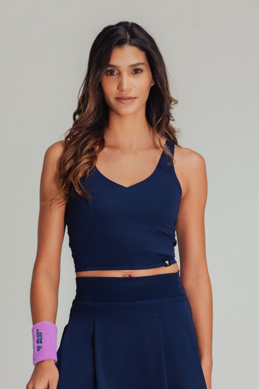 Match Point Bra Top Navy