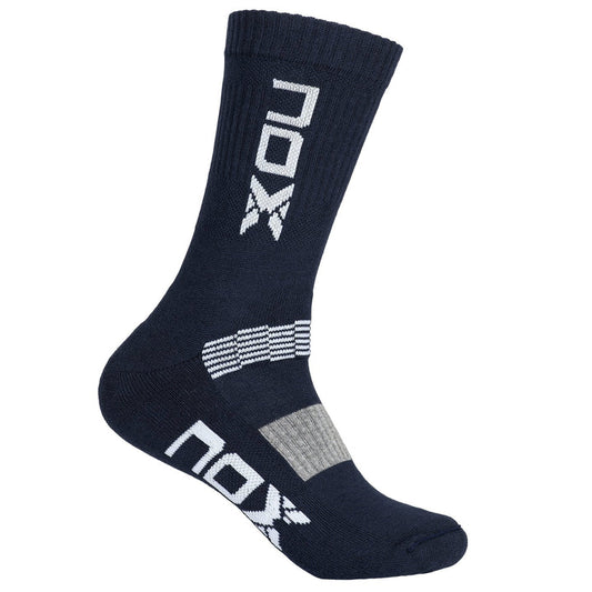 NOX MID LENGTH BLUE WITH WHITE LOGO MEN'S TECHNICAL SOCKS. 39-45 (Pack of 6 pairs)