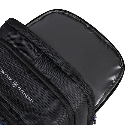 Bullpadel BPM26008 Vertex Geo 423 Backpack Durable Lightweight Travel Pablo Cardona Black/Blue