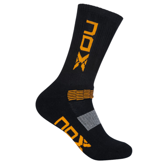 NOX MID LENGTH BLACK WITH ORANGE LOGO MEN'S TECHNICAL SOCKS. 39-45 (Pack of 6 pairs)