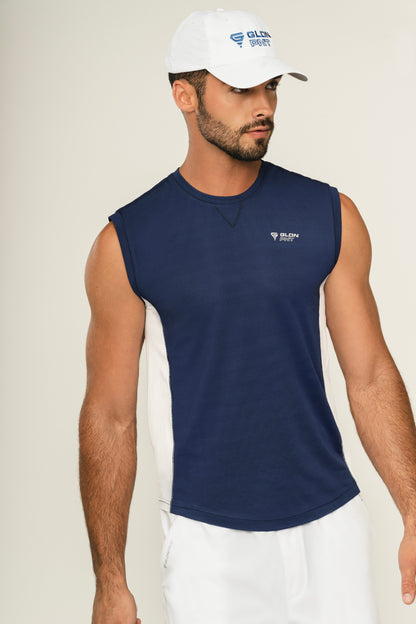 Muscle Tee in Blue Print