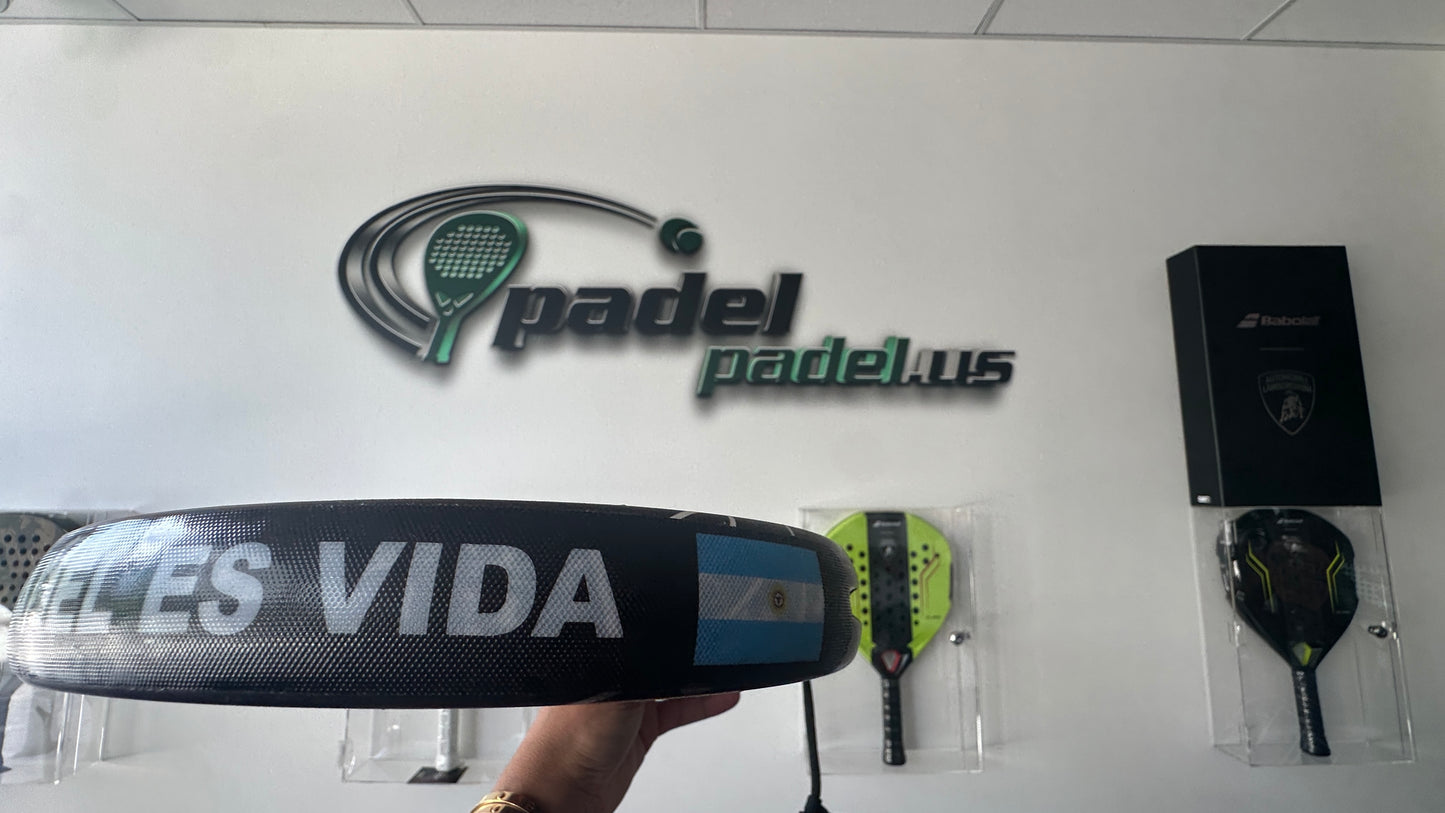 Incro Argentina Flag EL PADEL ES VIDA Racket Protector Black