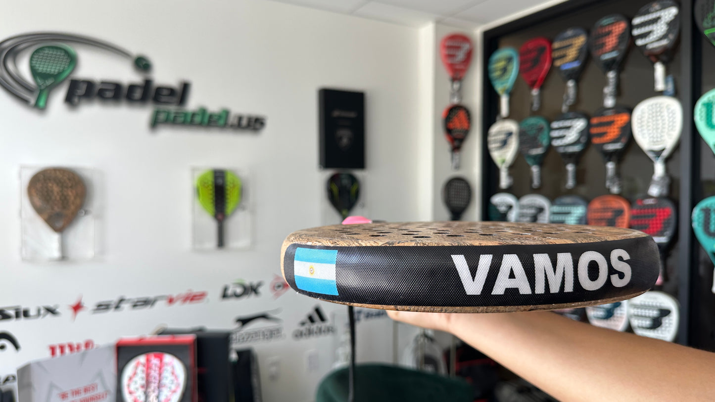 Incro Argentina Flag VAMOS Racket Protector Black