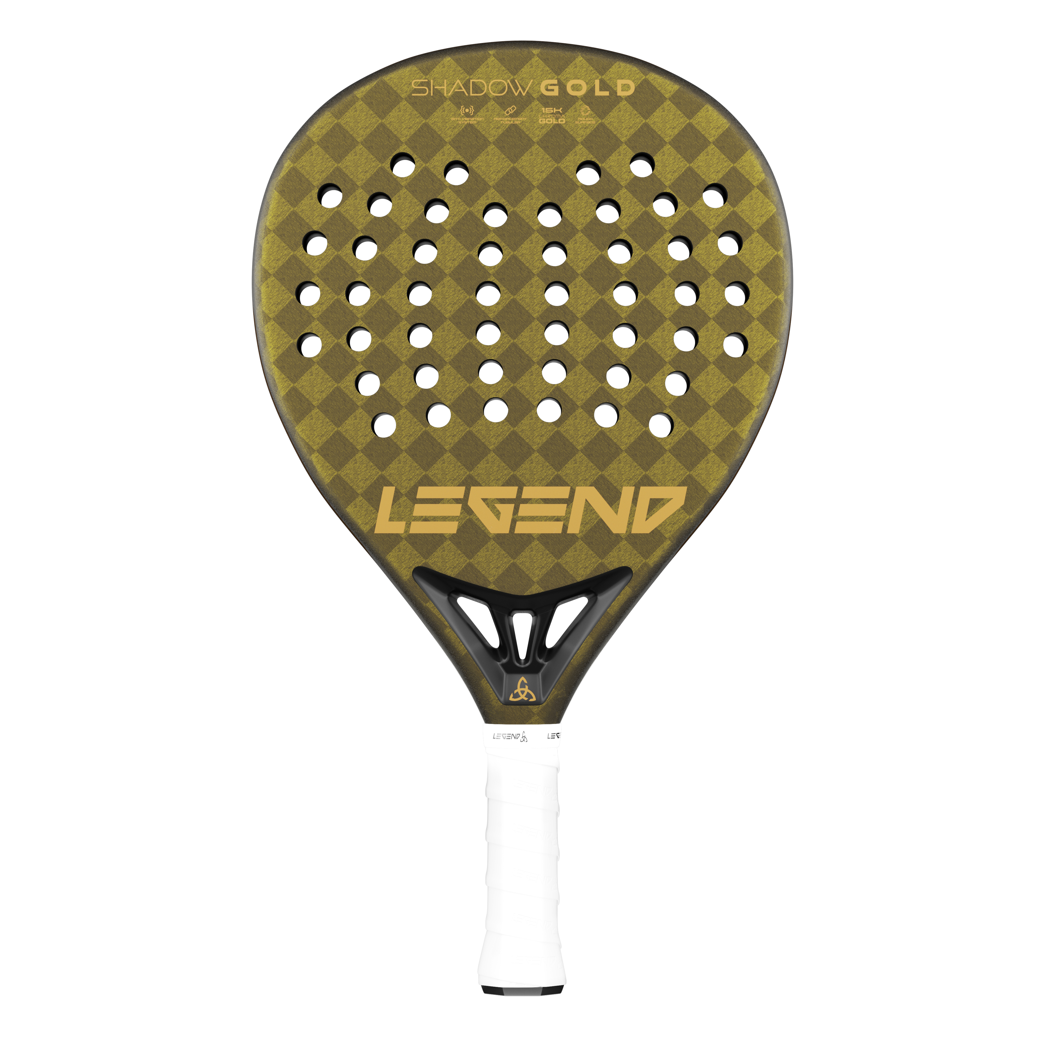 Padel Gold Racket Shadow Gold Carbon Racket Chromatic Gold Tech – Padel Padel
