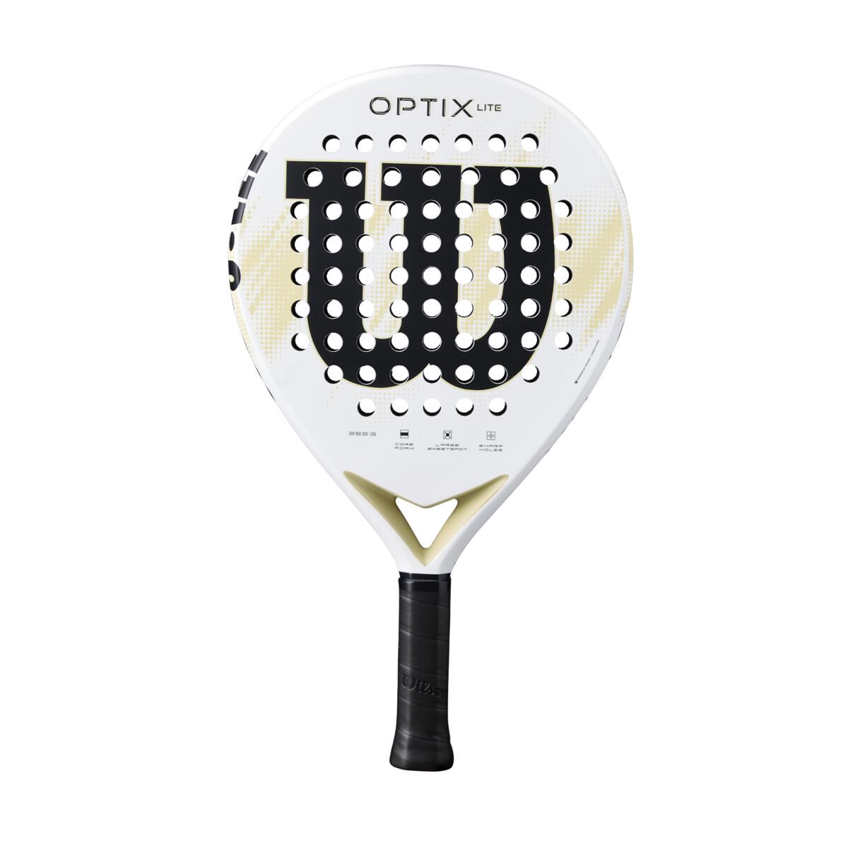 Wilson Optix V2 Lite Padel Racket White 2026 Model for Beginners Large Head Size Maneuverability