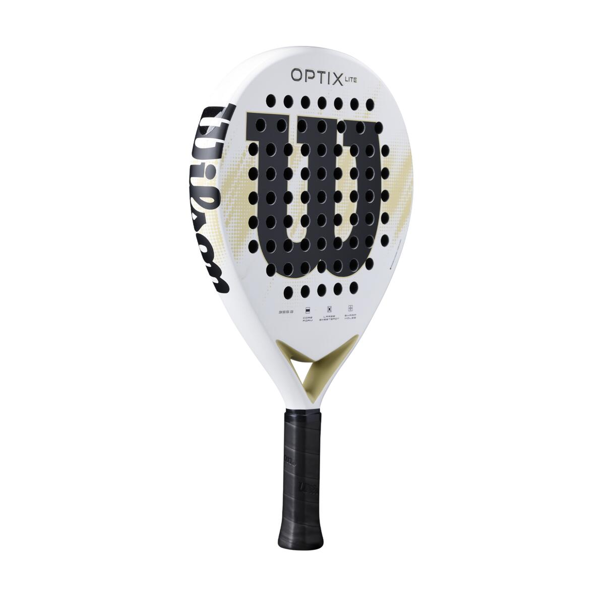 Wilson Optix V2 Lite Padel Racket White 2026 Model for Beginners Large Head Size Maneuverability