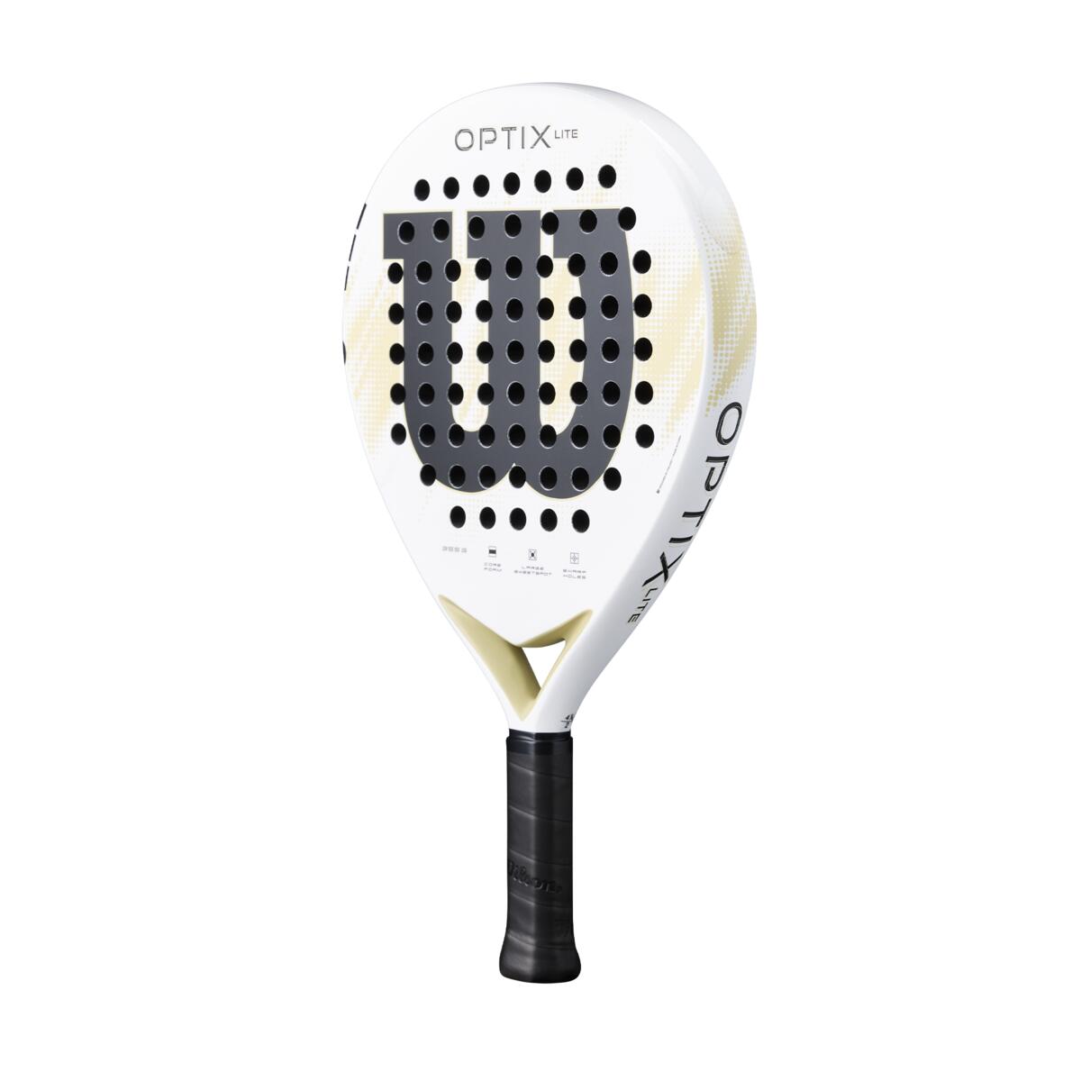 Wilson Optix V2 Lite Padel Racket White 2026 Model for Beginners Large Head Size Maneuverability
