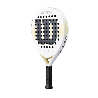 Wilson Optix V2 Lite Padel Racket White 2026 Model for Beginners Large Head Size Maneuverability