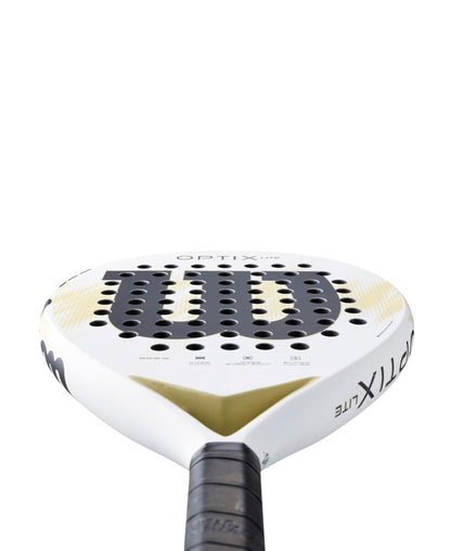 Wilson Optix V2 Lite Padel Racket White 2026 Model for Beginners Large Head Size Maneuverability