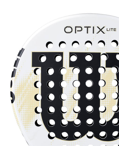 Wilson Optix V2 Lite Padel Racket White 2026 Model for Beginners Large Head Size Maneuverability