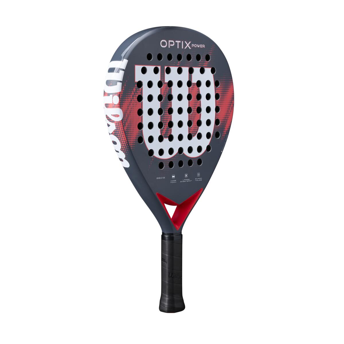 Wilson Optix V2 Power Red 2 Padel Racket 2026 For Beginners Large Head Easy Maneuverability Premium Look