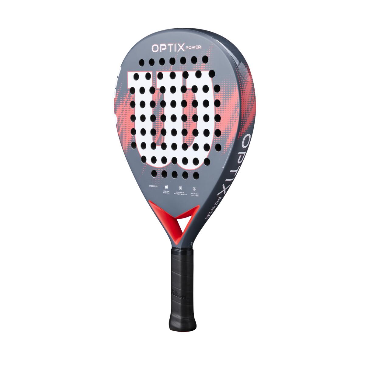 Wilson Optix V2 Power Red 2 Padel Racket 2026 For Beginners Large Head Easy Maneuverability Premium Look