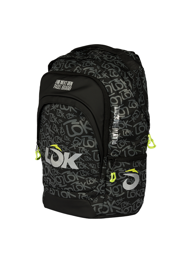 LÕK Maxx Gen 2 backpack black, grey and green alternate view