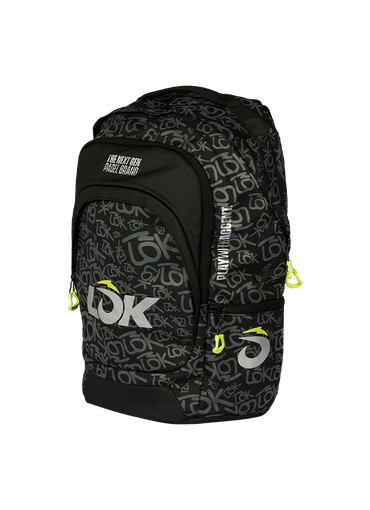 LÕK Maxx Gen 2 backpack black, grey and green alternate view