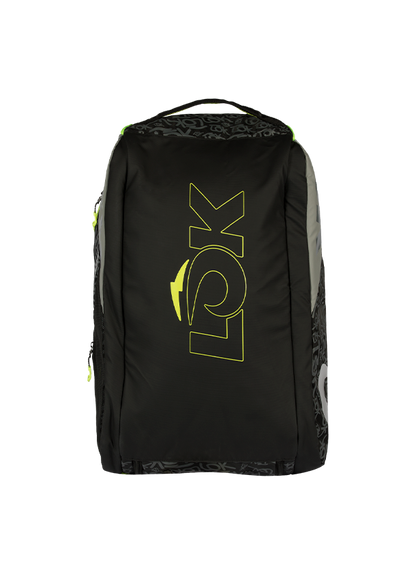 LÕK Maxx Gen 2 racket bag black, grey and lime alternate view