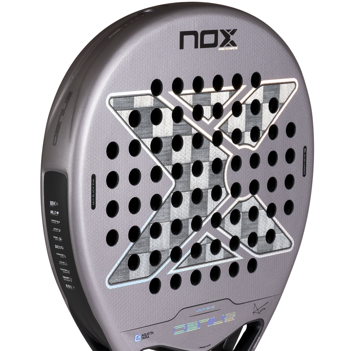 NOX Genius 18K Alum Carbon Agustin Tapia 2027 Padel Racket - view 6
