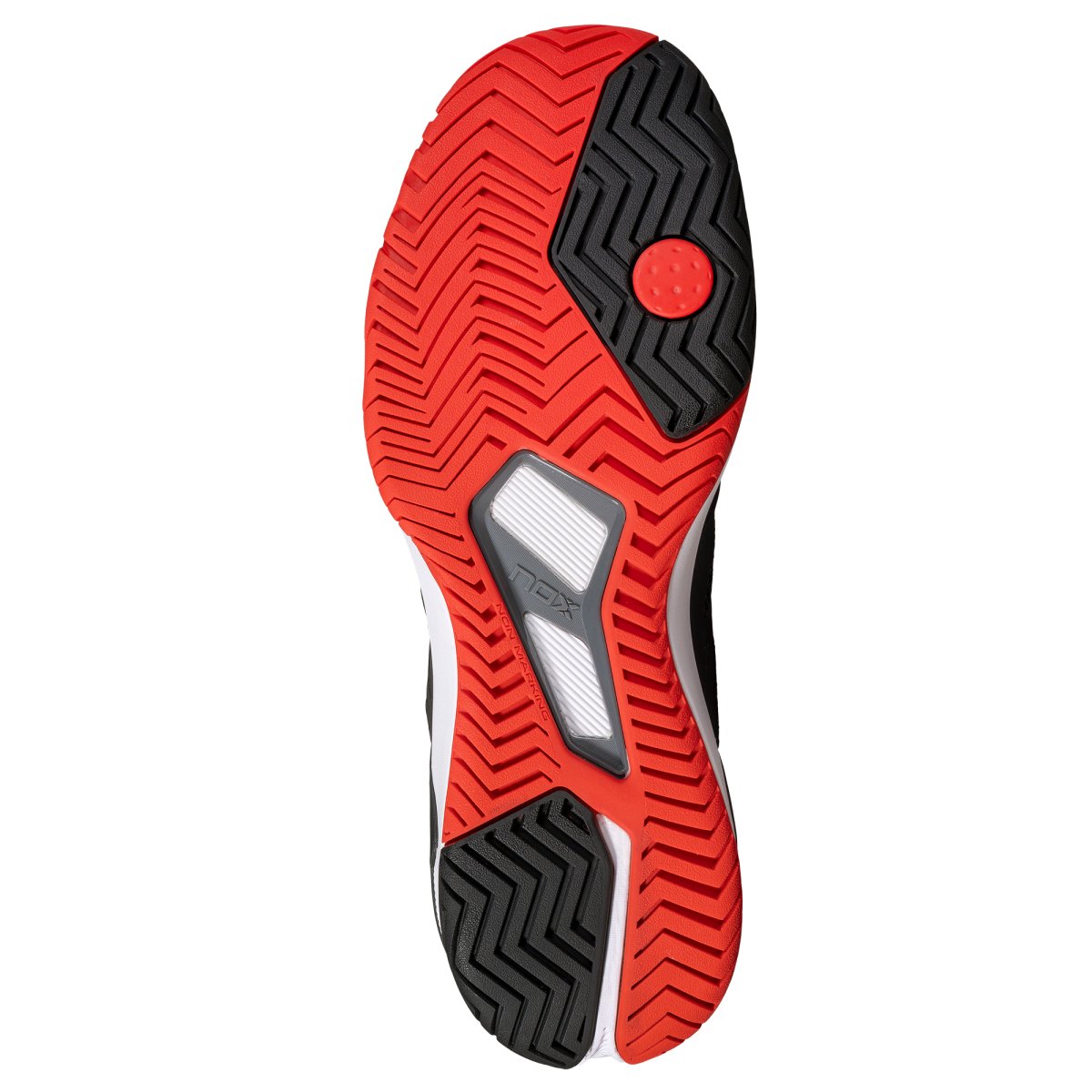 NOX SHOE PICKLEBALL LUX NEXO BLACK/RED LAVA CALPBLUXNEBR
